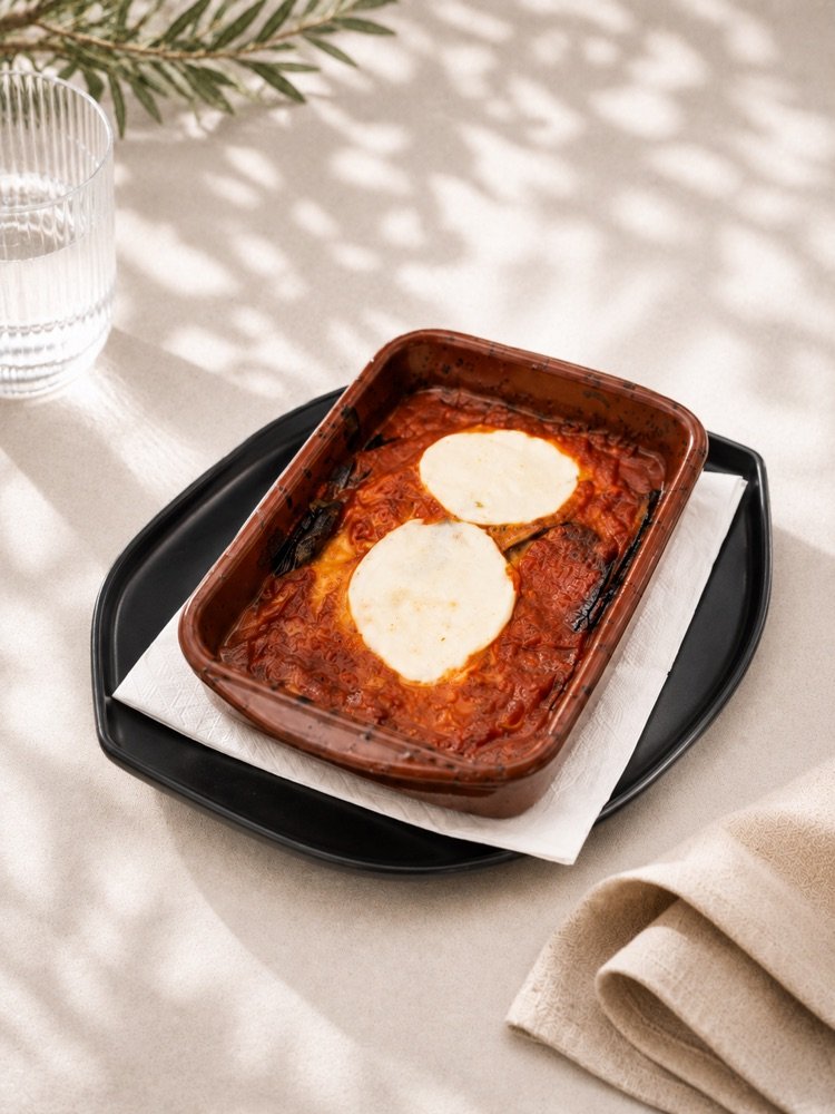 Parmigiana di Melanzane, überbackene Auberginen