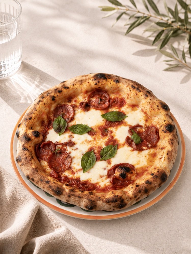 Pizza Diavola mit scharfer Salami
